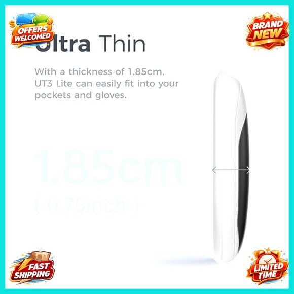 Ultrathin Rechargeable Hand Warmers 2 Pack, Portable Pocket-Sized Heater for - Picture 2 of 6